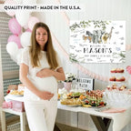 Andaz Press Custom Large Baby Shower Canvas Welcome Sign, 16 x 20 Inches, Leaf Foliage Jungle Animals, Guestbook Alternative, Personalized Sign Our Canvas, For Jungle Safari Baby Shower, Sprinkle - Image 5