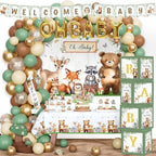 Party Inspo Woodland Baby Shower Decorations, Forest Animal Baby Shower Party Supplies, Neutral Theme Gender Reveal Party Ideas by Unknown