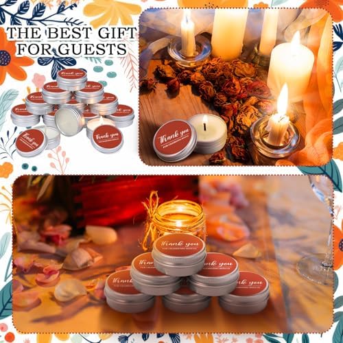 MTLEE 50 Pcs Terracotta Thank You Candles Baby Shower Wedding Favors - Image 3