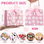 Kolldenn 40 Pcs Pink Halloween Party Favor Bags with Handles,Boo Style - Image 2