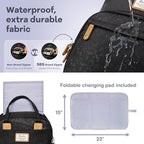 RUVALINO Baby Diaper Bag Backpack with Changing Pad, Black Leopard - Image 6