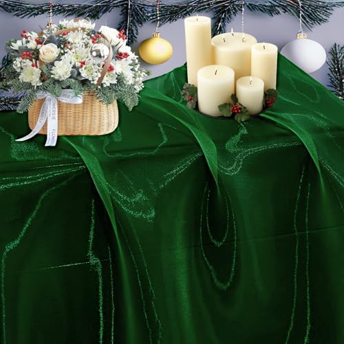 60 Yard Organza Fabric 44" Wide for Wedding Event Décor - Hunter Green by MDS