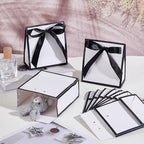 AHANDMAKER 24Pcs Small Gift Packing Bags with Ribbon 5.11 x 2.36 x 5.5 Inch Gift Bags Black Treat Boxes for Birthday Wedding Baby Shower Christmas Store Retail Party Decorations - Image 4