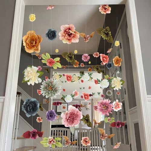 6 Pcs 35.8 ft Hanging Flower Artificial Wildflower Garlands Floral Vines - Image 4