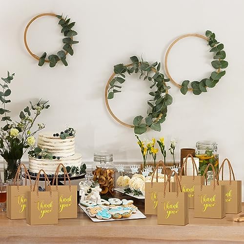 Honoson 60 Pcs Mini Thank You Gift Bag with Handle Bulk,Brown - Image 5