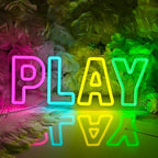 SYLHOME Play Led Neon Light Sign Colorful Kids Room Playroom Wall Decor by SYLHOME