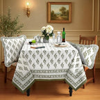 Ridhi Block Print Nature Spring Rectangle Cotton Tablecloth 108" x 70" Reusable Table Cover Decorative Everyday Use for Dining, Farmhouse, Home Gift for Spring, Easter, Summer - Image 2