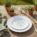 U-QE 100 Pcs White Plastic Plates, White Plates Disposable for Party - Image 3