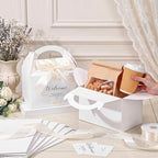Maitys 24 Set Welcome Boxes for Wedding Guests 9x6x6 Gable Boxes, Beige - Image 5