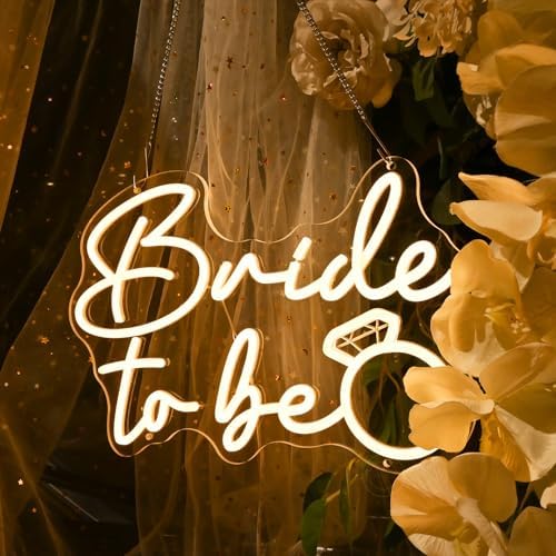 Britrio Bride to Be Neon Sign for Bridal Shower Bachelorette Party Backdrop - Image 5