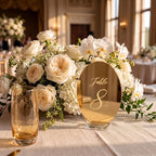 Novabright 1-10 Oval Wedding Table Number Plates with Transparent Stand - Image 6
