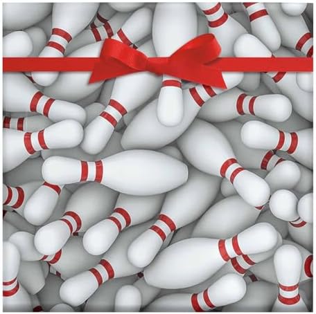 Bowling Pins Pattern Christmas Wrapping Paper Matte,Color Gift Wrapping Paper,Perfect For Wedding,Valentine'S Day,Birthday,Baby Shower,Diy Bouquet(Bowling,5 Rolls) - Image 4