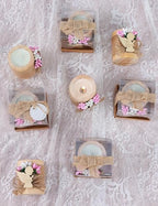 50 Pcs Wooden Tea Candle Holders, Girl Baptism Gift,Baby Birthday Party Favors,Adult Baptism, Gender Reveal Guest Favors with Personalized Tags. (pink-50) - Image 3