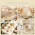 U-QE 60PCS Gold Glitter Plastic Plates, Beaded Plates Disposable Heavy Duty - Image 7
