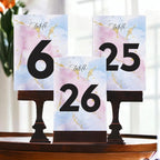 Watercolor Wedding Table Number Cardss 1-100 Double Sided For Reception Event Party Baby Shower Birthday 4x6 - Image 3