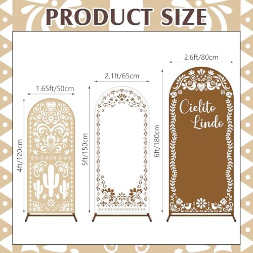 Soulchen Cielito Lindo Arch Backdrop Covers Set of 3 with 190 Balloon - Image 2