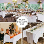 Fitable 8 Pack White Table Cloths 90x132 Inch for 6 Foot Rectangle Tables - Image 5