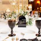 Black Arch Wedding Table Numbers 1-15 with Stands, 5x7 Inch Black Acrylic Sign with Gold Lettering, Arched Acrylic Table Numbers for Wedding Reception - Image 6