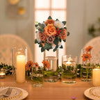 BLOSMON Terracotta Flowers for Wedding Decorations: 6 Pcs, Artificial Rose - Image 3