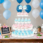 weddingwish 5 Tier Cupcake Stand for 50 Cupcakes, Round Cupcake Tower, Large Acrylic Cupcake Display Stand, Clear Cupcakes Tier Stand for Dessert Table, Tiered Cupcake Holder Stand for Birthday Party - Image 4