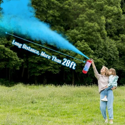 QIYVLOS Giant Gender Reveal Fire Extinguisher 2 Packs, Gender Reveal Ideas, Baby Boy Reveal Party Ideas for Gender Reveal Decorations with 2.3ib Powder (Blue) - Image 3