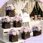 6 Sets Artificial Peonies Flower Table Centerpieces, Mixed Purple - Image 2