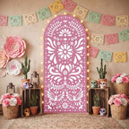 Gerrii 6 ft Cielito Lindo Arch Backdrop, All-in-one Stand up, Pink - Image 7