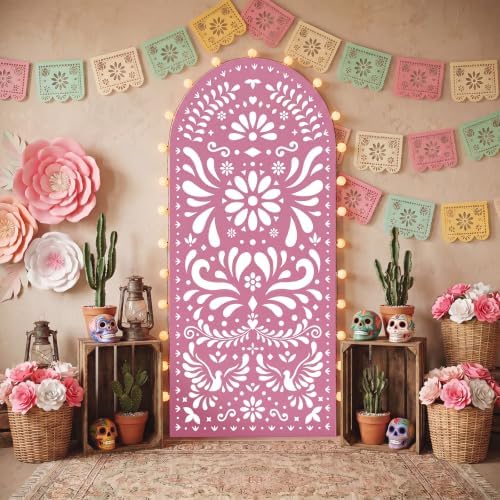 Gerrii 6 ft Cielito Lindo Arch Backdrop, All-in-one Stand up, Pink - Image 7