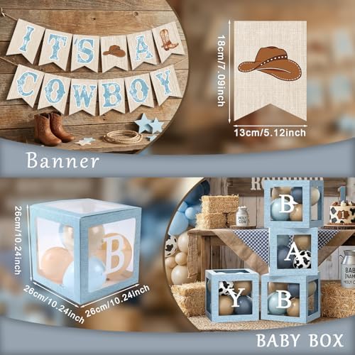 DataMoon Cowboy Baby Shower Decorations for Boy, All-in-One Set - Image 5