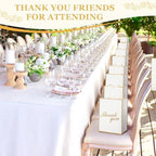 Tenceur 50 Pcs Thank You Gift Bags with Handles, Wedding thank you favor bags bulk for Business, Shopping, Wedding, Baby Shower, Party Favors, 8.27 x 4.33 x 10.63 Inches - Image 3