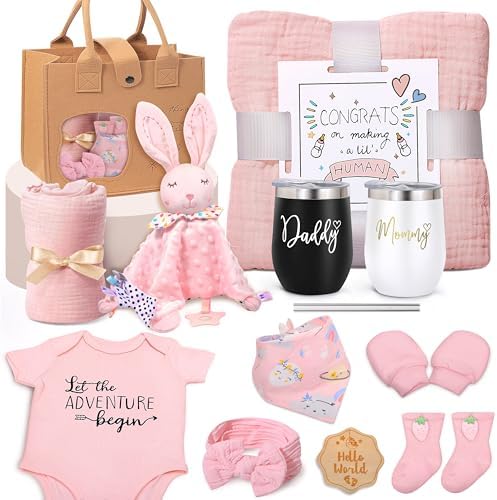 New Mom Gifts for Women, Pregnancy Gift for New Parents Gender Reveal Gifts with Mom and Dad Tumbler Set for First Time Moms by Unknown
