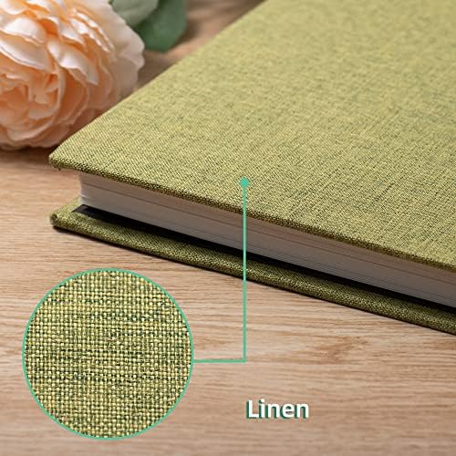 Large Photo Album Scrapbook – Holds 4x6, 8x10 Pictures – Self-Adhesive Pages for Baby, Wedding, Travel & Family Memories | Includes Metallic Pen & Scraper/Matcha Large DIY Memory Book for Gifts - Image 4