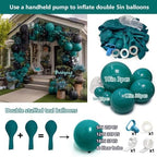 Dusty Green Teal Balloon Garland Arch Kit Double Stuffed, Dark Turquoise Aqua Sage Mist Green Balloon Different Sizes 18/12/5 Inch for Baby Shower Birthday Wedding Thanksgiving Christmas Party Decorat - Image 3