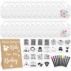 Newwiee 55 Pcs White Baby Bibs DIY Bib Decorating Design by Newwiee