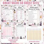 Patelai 321 Pcs Baby Shower Games Supplies, Pink Halloween - Image 3