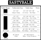 SASTYBALE Jacquard Tablecloth, Rectangle, 60" x 120", Black - Image 6