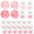 Demissle 40 Pcs Pink Hydrangea Flower Soaps Wedding Bridal Shower Favors by Demissle