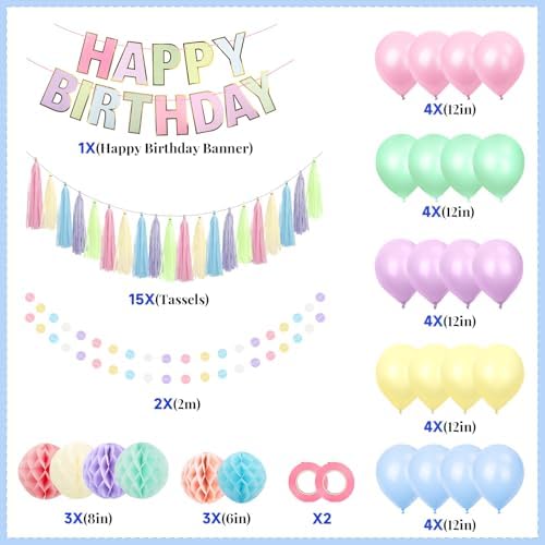 Pastel Rainbow Party Decoration - Image 6