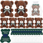 Shappy 90 Pcs / 30 Set Tartan Baby Shower Decorations Green Plaid Bear Party Favors for Guest Tartan Bear Keychain Green Thank You Card Baby Shower Return Gifts for Gender Reveal Party Supplies by Shappy
