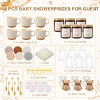 6 Sets Baby Shower Game Prizes - Mugs Spoons Towels Candle Gift Cards Placemats Tote Bags Party Favors for Bridal Baby Shower Guests Games Winners Thank You Gifts - Image 3