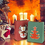 BagDream Medium Gift Bags with Handles 8x4.25x10.5 Inch Red 100 Pack Bulk - Image 4