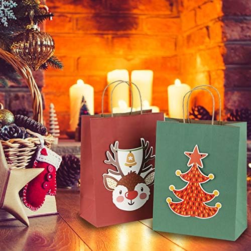BagDream Medium Gift Bags with Handles 8x4.25x10.5 Inch Red 100 Pack Bulk - Image 4