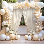 30x10ft Champagne Backdrop Curtain for Wedding Parties Wrinkle Free Fabric Champagne Drapes Backdrop Decoration for Baby Shower Birthday Photography Decoration 6 Panels, 5ft x 10ft - Image 4