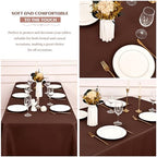 Showgeous 60x102 Inch Brown Rectangle Tablecloth 10 Pack Fit 6FT Table - Image 6