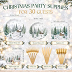 Honeydak 210 Pcs Christmas Tree Paper Plates Napkins Party Supplies - Image 3