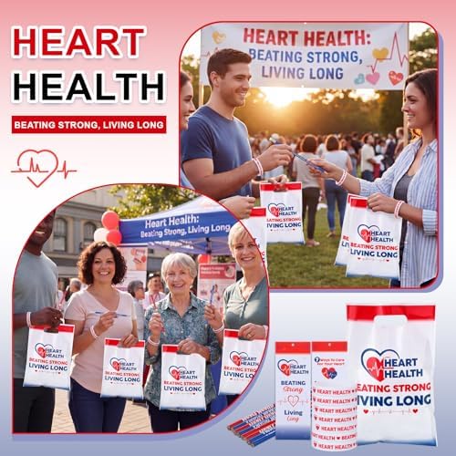 Resurhang 200 Pcs Heart Health Assorted Items, World Heart Day Gifts Bulk - Image 4