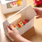 Ireer 60 Pcs 8x4x4 Inch Bakery Boxes with Window for Bread Cookie, White - Image 5