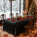 6 Pack Black Satin Table Clothes for 6 Foot Rectangle Tables - 6FT Wrinkle Resistant Glitter Rectangle Tablecloths, Party Table Covers for Wedding Banquet, Baby Shower, Birthday, Holiday Dinner - Image 7