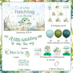 Jollyboom Sea Turtle Baby Shower Decorations, a Little Hatchling Is On The Way Backdrop Banner Cake Topper Sash Balloons Hanging Swirls Ceiling Streamers Table Honeycomb Centerpieces - Image 6