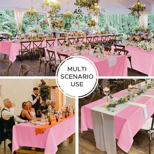 Fitable 8 Pack Pink Tablecloths 70x120 Inch for 6-8 Ft Rectangle Tables - Image 5